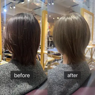 ミディアム カラー 艶髪/レイヤー 💖心斎橋/Sakiのヘアスタイル