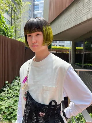 ショート カラー ボブ/ショート 吉田竣のヘアスタイル