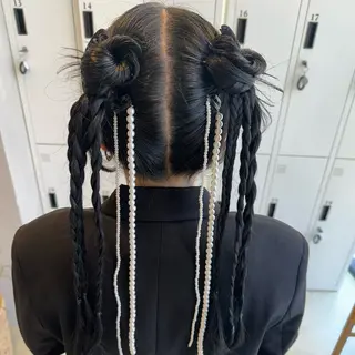 ロング ヘアアレンジ 透明感カラー✨艶髪 制作🌱山根あゆみのヘアスタイル