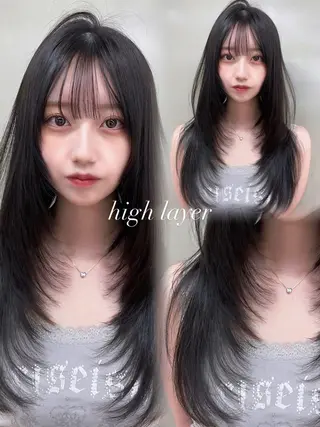 セミロング 韓国ヘア/レイヤー Londエレンのヘアスタイル