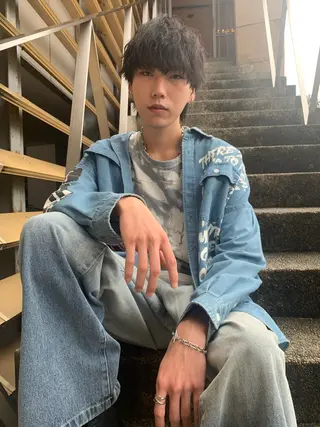 ショート パーマ メンズ イーストハムネオ高木 亮人🌿のヘアスタイル