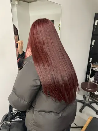ロング カラー カットモデル/ ハイトーン/ゆうあのヘアスタイル
