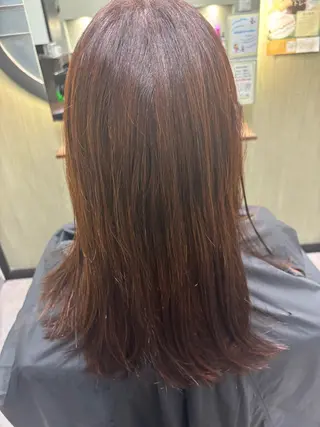 セミロング カラー 🌟美髪カラー🌟 縮毛矯正🌟曽我優海のヘアスタイル