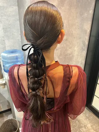 ロング ヘアアレンジ SHANTi 飯塚 ヘアセット/髪質改善のヘアスタイル