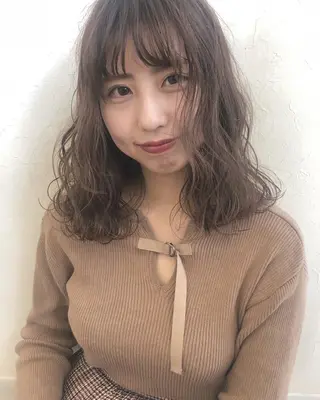 ミディアム カラー nakahara madokaのヘアスタイル