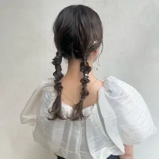 セミロング ヘアアレンジ SiLO yuri andoのヘアスタイル