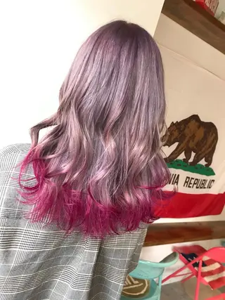 ロング カラー ヘアアレンジ ❤️カラー得意 🧡松浦睦樹❤️のヘアスタイル