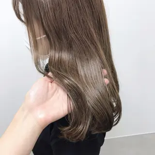 セミロング カラー HARUNA🤍 大人ショートヘアのヘアスタイル