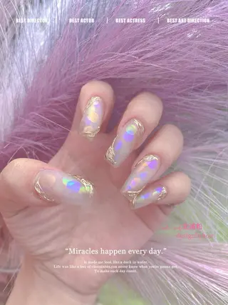 ミディアム ネイル 長さ出し専門 nynaのネイルデザイン