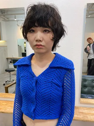 ショート パーマ 森貴裕/ベージュ/ パーマ/オリーブのヘアスタイル