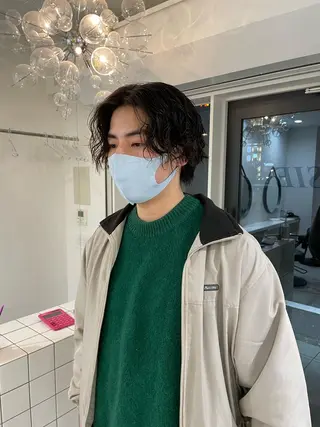 パーマ メンズ Koto🌿 ブリーチなしカラーのヘアスタイル