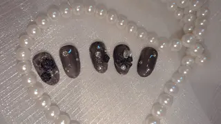 ネイル フィルイン、長さ出し 深爪矯正のネイルデザイン