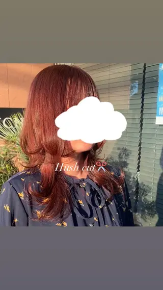 セミロング 久貝 帆風のヘアスタイル