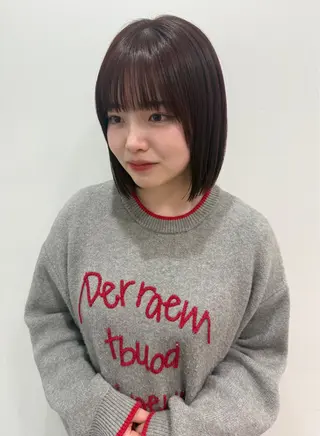 ミディアム カラー recipe 黒木 彩那のヘアスタイル