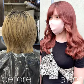 セミロング カラー ヘアアレンジ 八巻 晴香のヘアスタイル