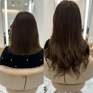 セミロング 濱川響太レディース カットモデルのヘアスタイル