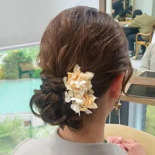 セミロング ヘアアレンジ ヘアアレンジ/柔らか 艶カラー/AKARIのヘアスタイル