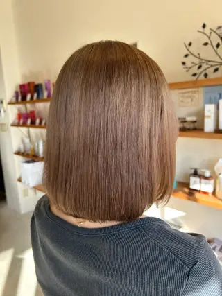 ミディアム カラー 康本 瑞季のヘアスタイル