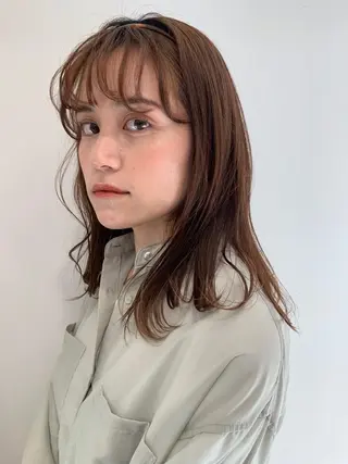 ヘアアレンジ カラー ミディアム CEINE+ officialのヘアスタイル