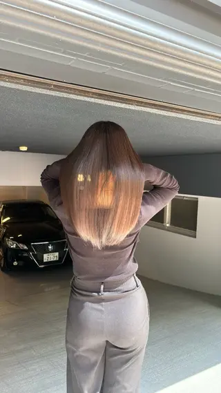 ロング 髪質改善/縮毛矯正 /美髪カラー/こてのヘアスタイル