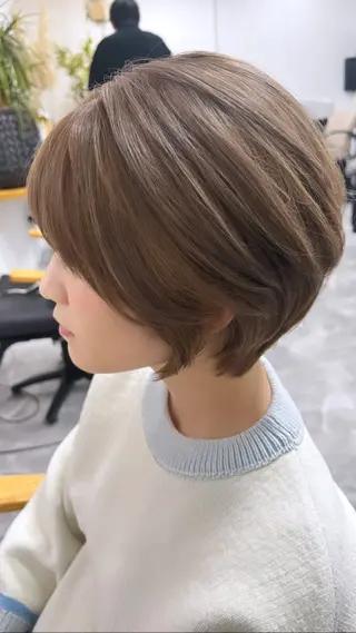 ショート 透明感/ ハイライト/竹中涼のヘアスタイル