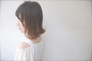 ミディアム カラー インナーカラー/天神 ブリーチ/吉田のヘアスタイル