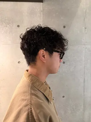 ショート メンズ casi所属・メンズパーマ／ボブ 星本広海のヘアスタイル