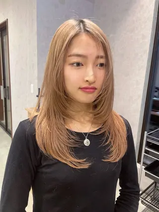 ロング カラー 透明カラー/レイヤー misaki °＊のヘアスタイル