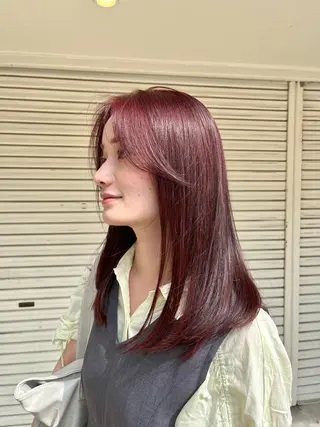 セミロング カラー mulum所属・髪質改善/艶髪/韓国 ヘア[マンツーマン]のヘアスタイル