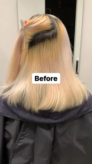 ミディアム カラー サロウィン(SALOWIN)原宿iori店所属・れい🫧 ハイトーン特化のヘアスタイル