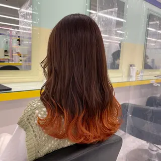 セミロング カラー ヘアアレンジ ☁️縮毛矯正✖️ 透明感☁️りくのヘアスタイル