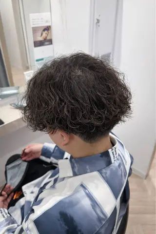 ショート パーマ メンズ メンズパーマ メンズカット/石川のヘアスタイル