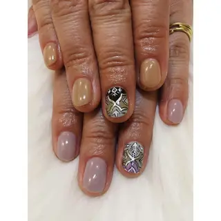 ショート カラー ネイル nail salon  aloalo所属・Nailist Ayaのネイルデザイン