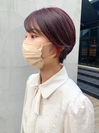 ショート カラー ヘアアレンジ yuka .のヘアスタイル