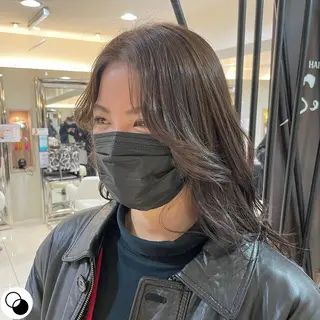 セミロング カラー ヘアアレンジ HARUKI MINATO Japan SENDAI所属・🌈【透明感・韓国 ヘア】がっきー🌈のヘアスタイル