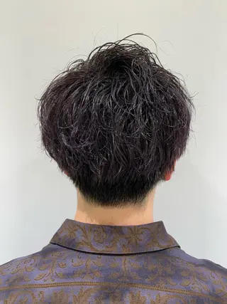 ショート カラー メンズ 【センターパート/ マッシュ】ryokaのヘアスタイル