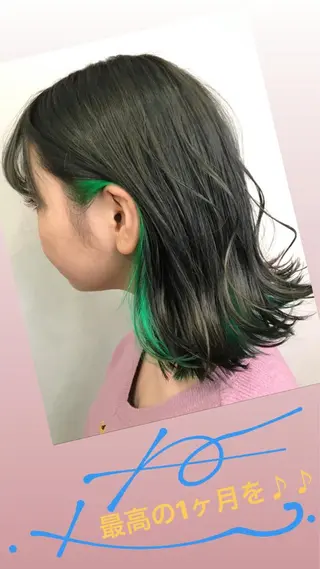 ショート カラー アンダーバーホワイト_WHITE所属・_WHITE芝本 賢吾【天王寺店】のヘアスタイル