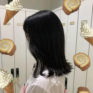 セミロング ぷつっとボブ/ちゅる ピンク/mika☆のヘアスタイル