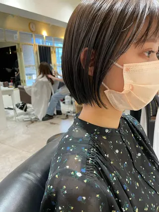 ショート カラー ボブ/パーマ 古家 佑真のヘアスタイル