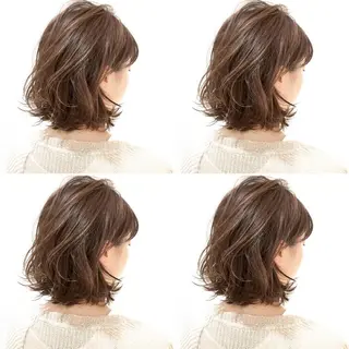 セミロング カラー ヘアアレンジ 指名支持率NO.1 スタイリストのヘアスタイル