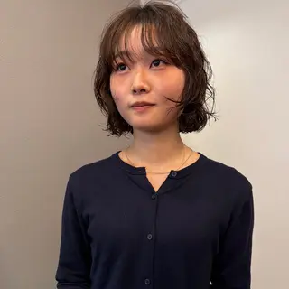 ショート パーマ パーマ/透明感カラー 元町🌱takutoのヘアスタイル