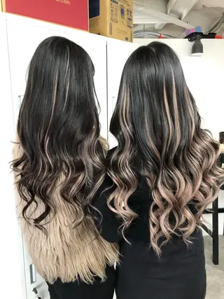 ロング カラー 下妻 カラーエクステ難波のヘアスタイル