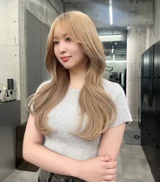 ロング カラー カットモデル募集♡ ブリーチなしカラーのヘアスタイル