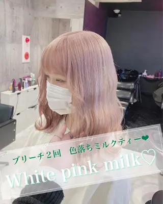 ミディアム 💛ムラ修正ブリーチ 💛YUUのヘアスタイル