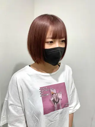 ショート カラー レイヤー ハイトーン 暖色⭐︎KANAKOのヘアスタイル