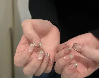 ネイル Kaka_ パラジェル、長さだしのネイルデザイン