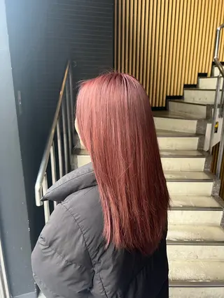 セミロング カラー ハイトーンカラー 坂本 翼のヘアスタイル