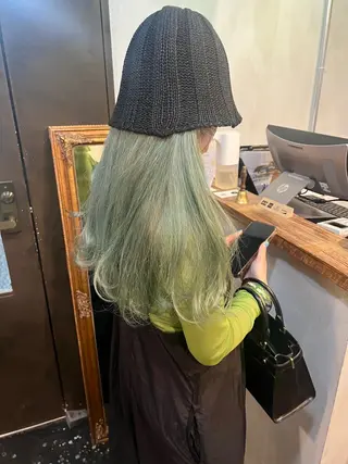 ロング ブリーチ/ハイトーン レイヤー/Maanaのヘアスタイル