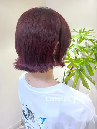 ミディアム カラー clomus所属・YUKA 🍒ツヤ髪改善のヘアスタイル