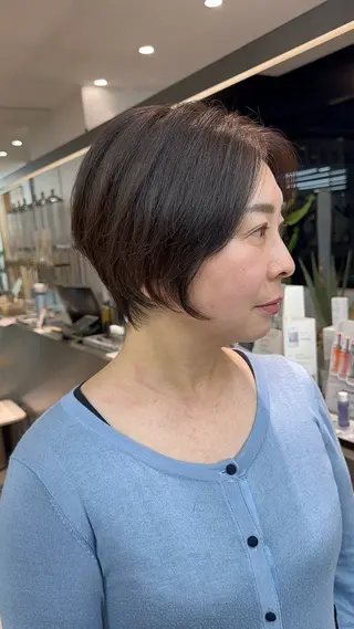 ショート パーマ 髪質改善✨縮毛矯正 ショートボブ/ともきのヘアスタイル